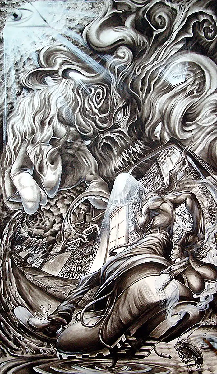 Though I walk thru The Valley by Power Dude of Dudes Tattoos