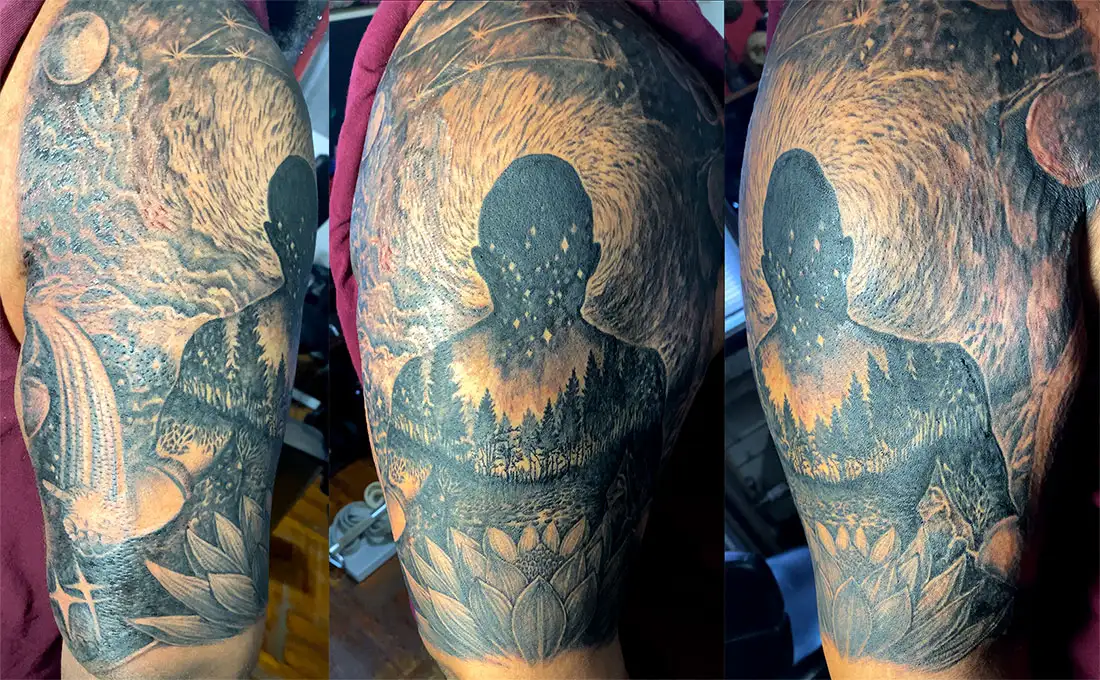 cyber sigil cybersigilism tattoo chest